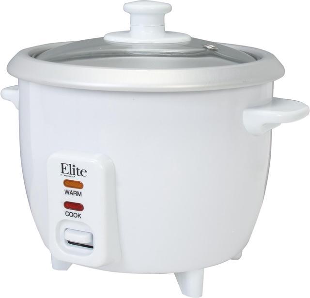 Elite Cuisine 6-Cup Rice Cooker with Glass Lid ERC-003 - 9455770