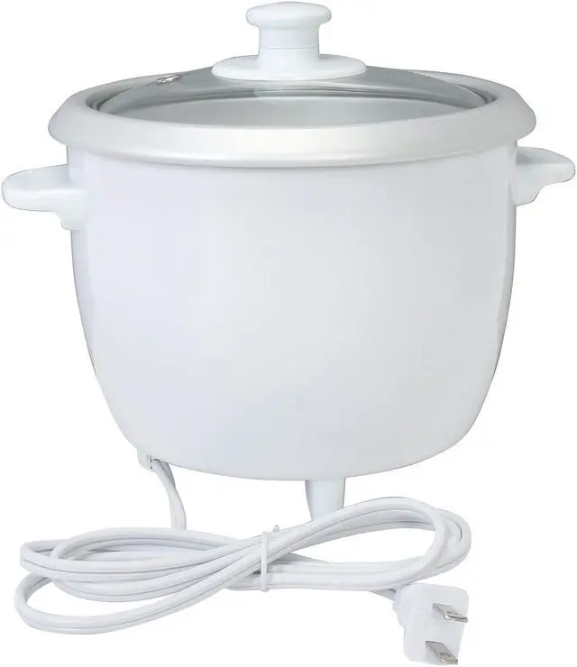 Alt view image 4 of 5 - Elite Cuisine ERC-003 6-Cup Rice Cooker with Glass Lid, White