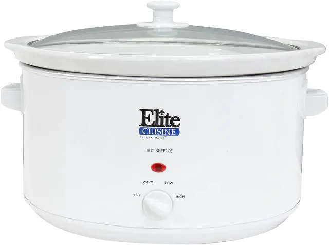 Alt view image 2 of 6 - Maxi-Matic Elite Cuisine MST-900VW White 8.5 Qt. Deluxe Sized Slow Cooker