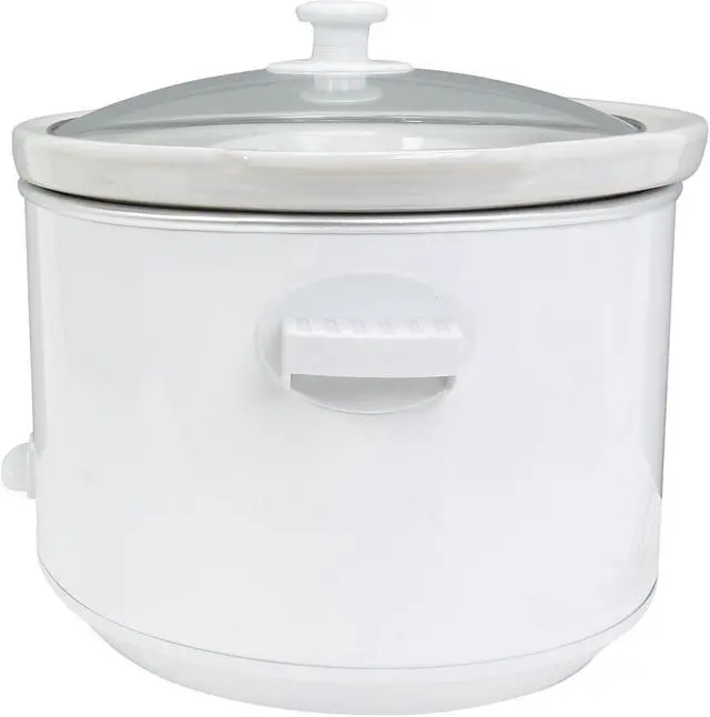 Alt view image 3 of 6 - Maxi-Matic Elite Cuisine MST-900VW White 8.5 Qt. Deluxe Sized Slow Cooker