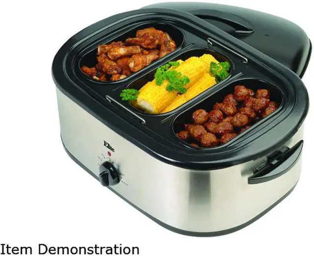 Main image of Elite ERO-210B Stainless Steel 18 Qt. 18-Quart Roaster Oven w/ buffet server and removable pot