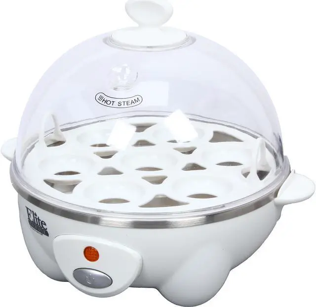 Alt view image 3 of 8 - Elite Cuisine EGC-007 Automatic Easy Egg Cooker, 7 Eggs, White