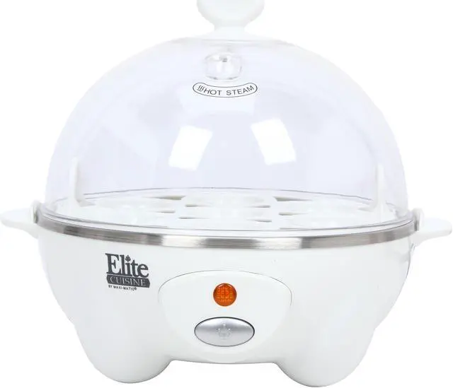 Alt view image 4 of 8 - Elite Cuisine EGC-007 Automatic Easy Egg Cooker, 7 Eggs, White