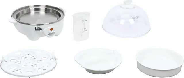 Alt view image 7 of 8 - Elite Cuisine EGC-007 Automatic Easy Egg Cooker, 7 Eggs, White