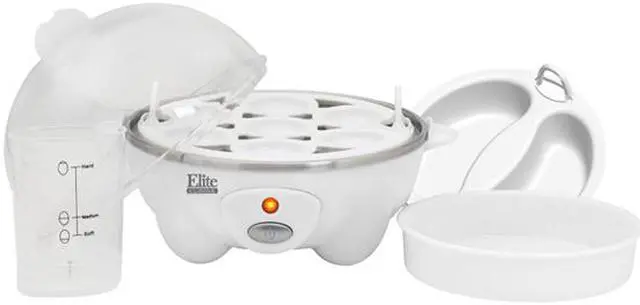 Alt view image 2 of 8 - Elite Cuisine EGC-007 Automatic Easy Egg Cooker, 7 Eggs, White