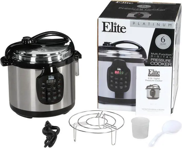 Alt view image 13 of 13 - Maxi-Matic Elite EPC-678SS Platinum 6 Qt. 11-Function Digital Pressure Cooker with Stainless Steel Pot