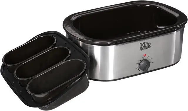 Alt view image 7 of 11 - Elite Platinum ERO-210BK 18Qt. Roaster Oven with Buffet Server & Electric Knife