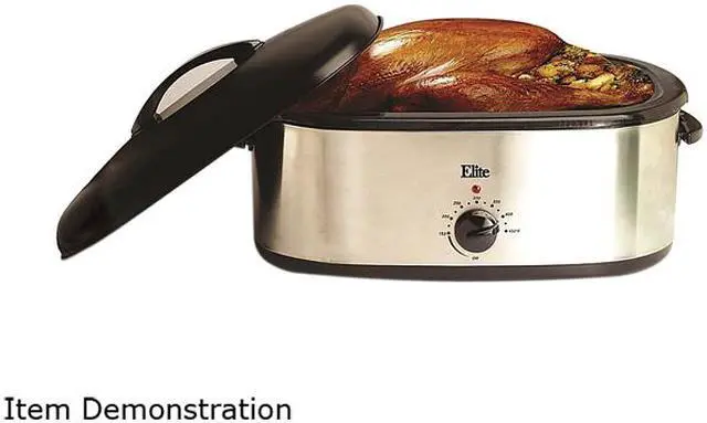 Alt view image 9 of 11 - Elite Platinum ERO-210BK 18Qt. Roaster Oven with Buffet Server & Electric Knife