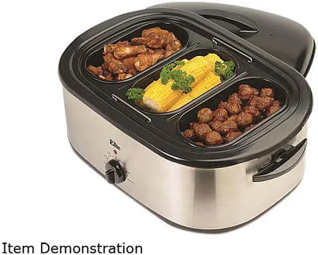 Alt view image 10 of 11 - Elite Platinum ERO-210BK 18Qt. Roaster Oven with Buffet Server & Electric Knife