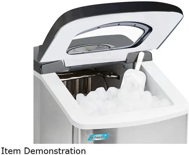 Alt view image 3 of 6 - Maxi-Matic MIM-18 Mr. Freeze Portable Ice Maker Stainless Steel