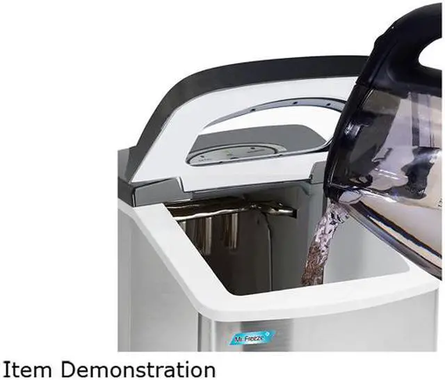 Alt view image 4 of 6 - Maxi-Matic MIM-18 Mr. Freeze Portable Ice Maker Stainless Steel
