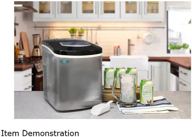 Alt view image 5 of 6 - Maxi-Matic MIM-18 Mr. Freeze Portable Ice Maker Stainless Steel