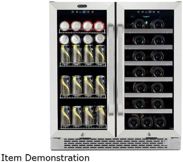 Alt view image 3 of 7 - Whynter BWB-3388FDS 33 standard 750ml wine bottles
88 standard 12oz cans 30" Built-In French Door Dual Zone 33 Bottle Wine Refrigerator 88 Can Beverage Center