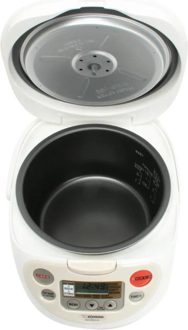 Alt view image 6 of 9 - Zojirushi NS-WAC10-WD 5.5-Cup & 1L Micom Rice Cooker and Warmer, Cool White