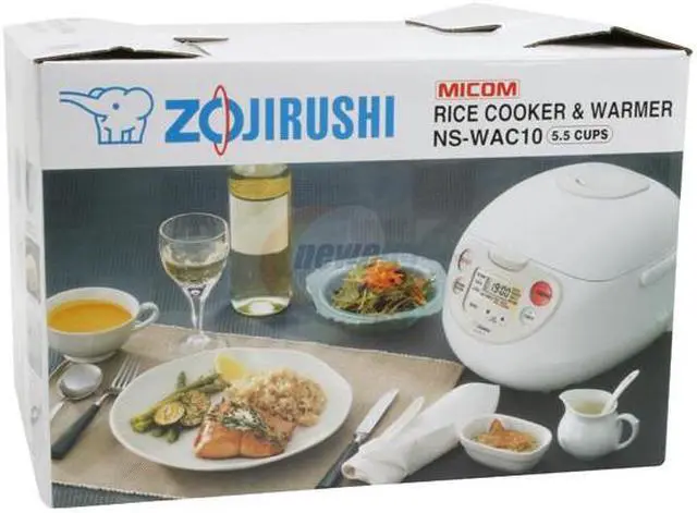 Alt view image 9 of 9 - Zojirushi NS-WAC10-WD 5.5-Cup & 1L Micom Rice Cooker and Warmer, Cool White