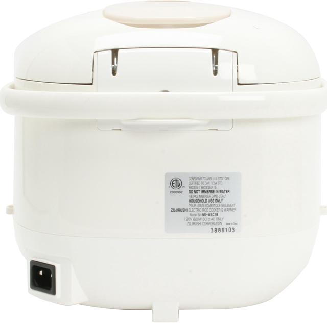 ZOJIRUSHI NS-WAC18 White Micom Rice Cooker & Warmer - Newegg.com