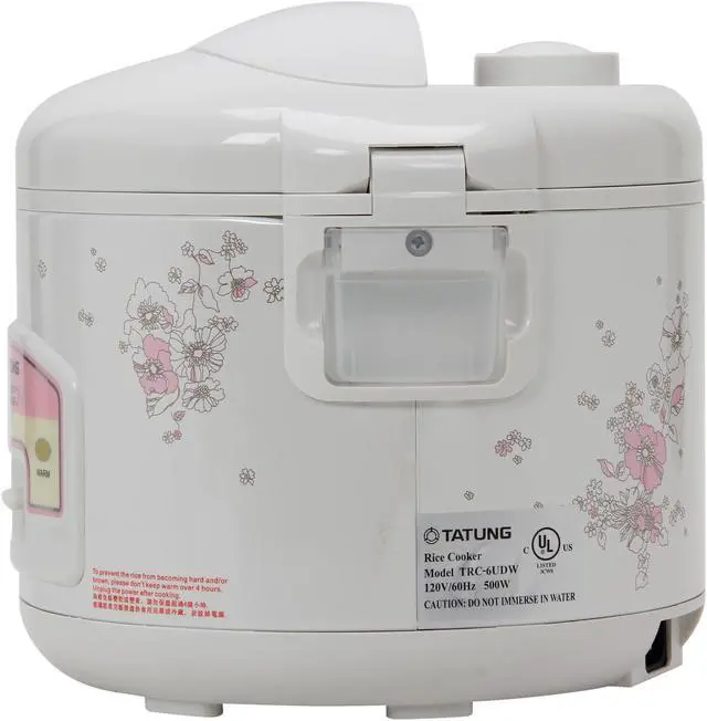 Alt view image 5 of 7 - TATUNG TRC-6UDW White 5.5 Cup Electronic Rice Cooker