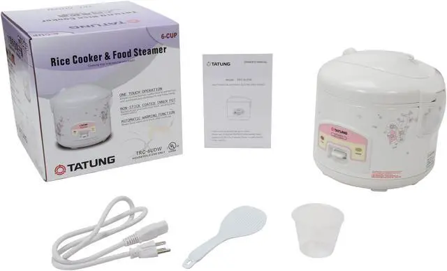 Alt view image 7 of 7 - TATUNG TRC-6UDW White 5.5 Cup Electronic Rice Cooker
