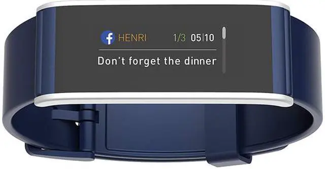Alt view image 5 of 5 - MyKronoz ZEFIT4HR Activity & Heart Rate Tracker with Color Touchscreen - Blue/Silver