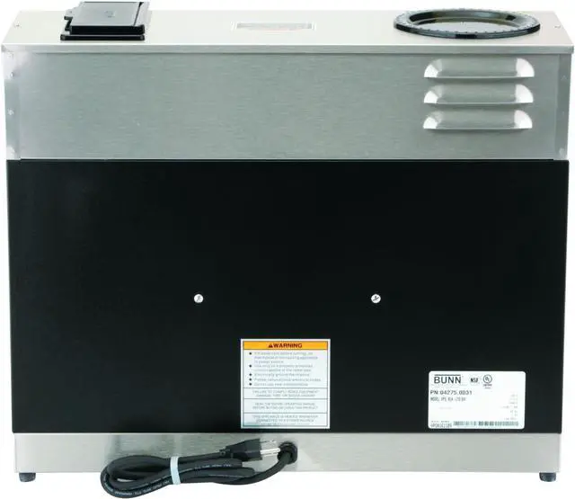 Alt view image 3 of 5 - BUNN VPS 12-Cups Pourover Coffee Brewer w/ 3 Warming Stations, Black