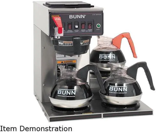 Alt view image 4 of 4 - BUNN  12950.0212  CWTF15-3 Automatic Commercial Coffee Brewer with 3 Lower Warmers