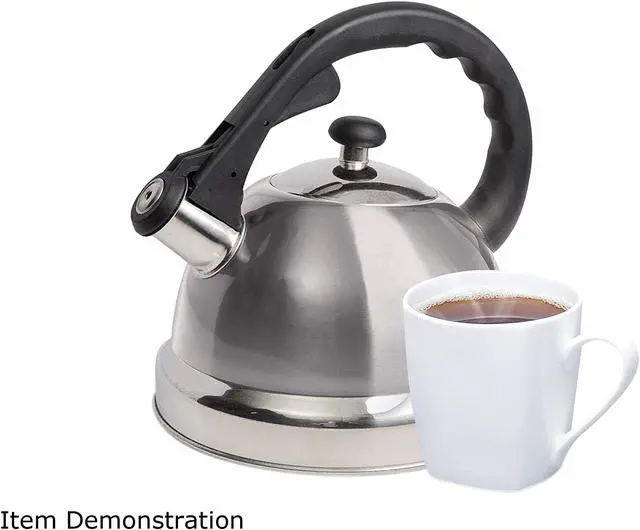 Alt view image 2 of 2 - MR. COFFEE 108075.01 Stainless Steel Claredale 2.2 Qt Whistling Tea Kettle-Brushed SS, Stainless Steel