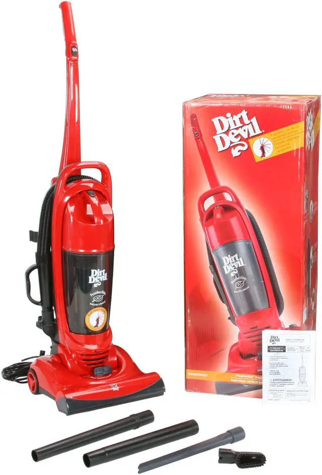 Alt view image 8 of 8 - Dirt Devil M085850RED Featherlite Bagless Upright Vacuum Red