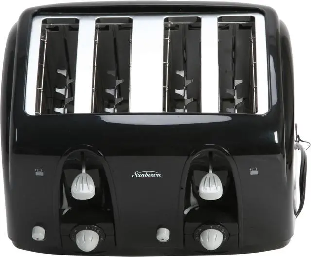 Alt view image 3 of 5 - Sunbeam Product Inc. 3911 Black 4-Slice Wide Slot Toaster