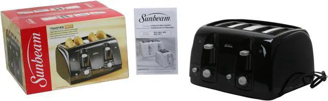 Alt view image 5 of 5 - Sunbeam Product Inc. 3911 Black 4-Slice Wide Slot Toaster