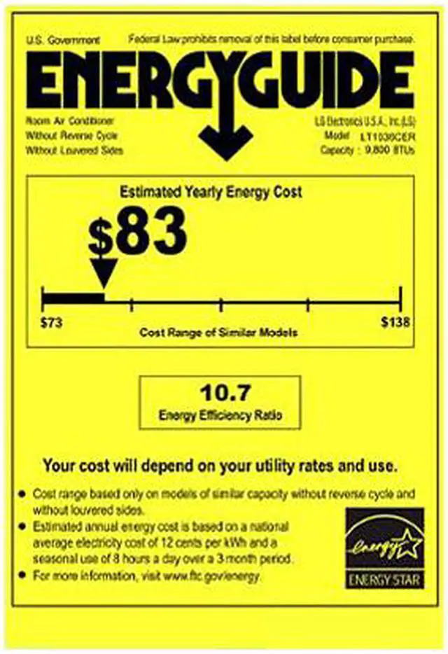 Alt view image 2 of 4 - LG LT1036CER 9,500/9,800 BTU 230V Through-the-Wall Air Conditioner with Remote Control