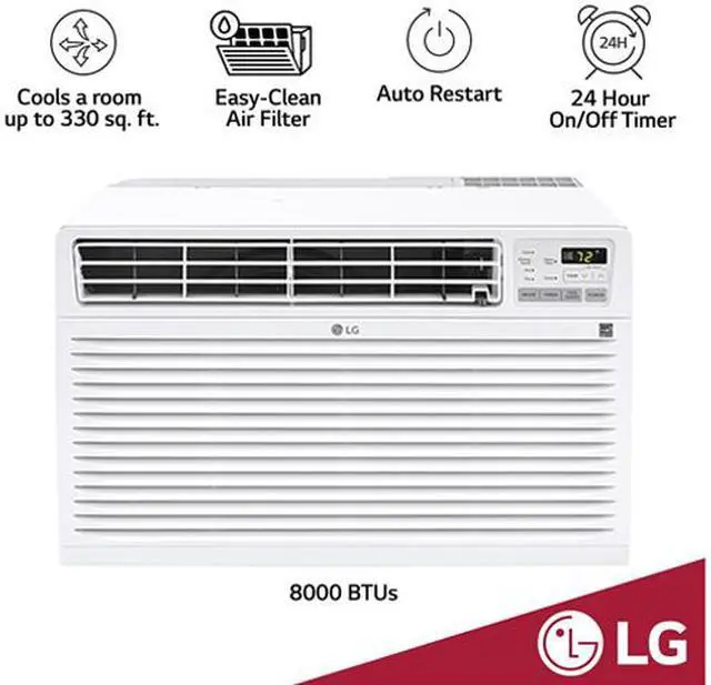 Alt view image 4 of 6 - LG LT1236CER 11,500/11,800 BTU 230V Through-the-Wall Air Conditioner with Remote Control