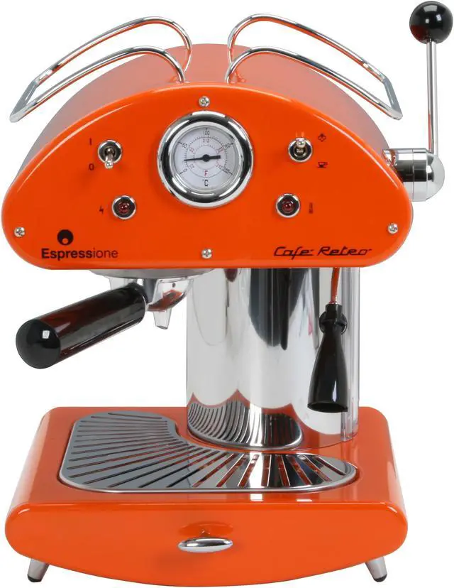Alt view image 2 of 18 - Espressione 1385O Cafe Retro Espresso Machine Orange