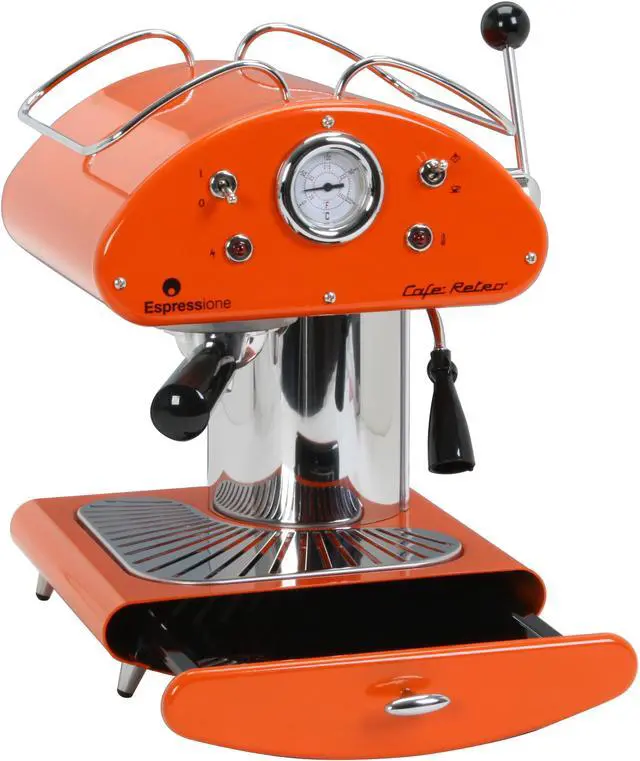 Alt view image 8 of 18 - Espressione 1385O Cafe Retro Espresso Machine Orange