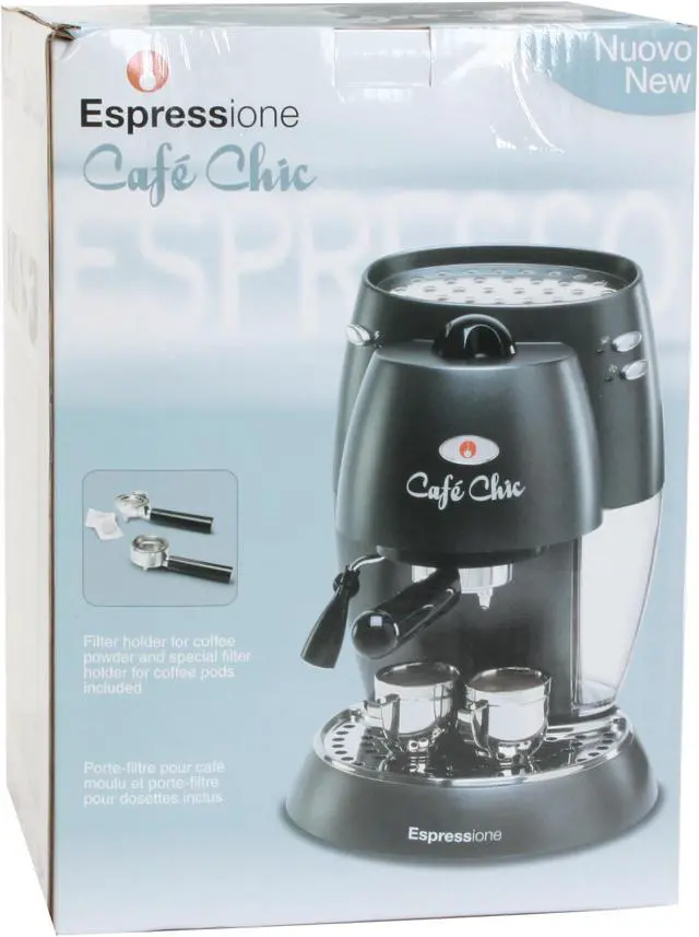 Alt view image 14 of 15 - Espressione 1377 Café Chic Espresso and Cappuccino Maker Anthracite Gray