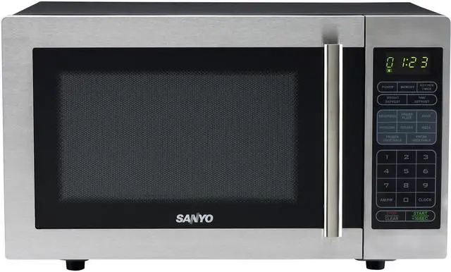 Alt view image 2 of 2 - SANYO 1000 Watts Microwave Oven Single - Stainless Steel EMS6588S Stainless and Black