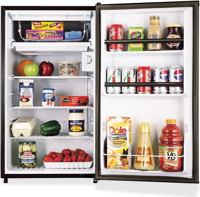 Alt view image 3 of 3 - SANYO 3.6 cu. ft. Counter High Refrigerator Black SR-3620K