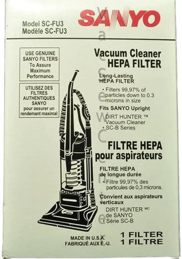 Alt view image 2 of 2 - SANYO SCFU3 HEPA Filter Fits SANYO Upright Dirt Hunter Vacuum