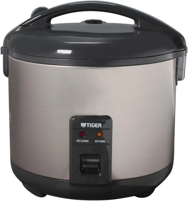 Alt view image 2 of 6 - Tiger JNP-S18U Rice Cooker and Warmer, Stainless Steel Gray, 20 Cups Cooked /10 Cups Uncooked