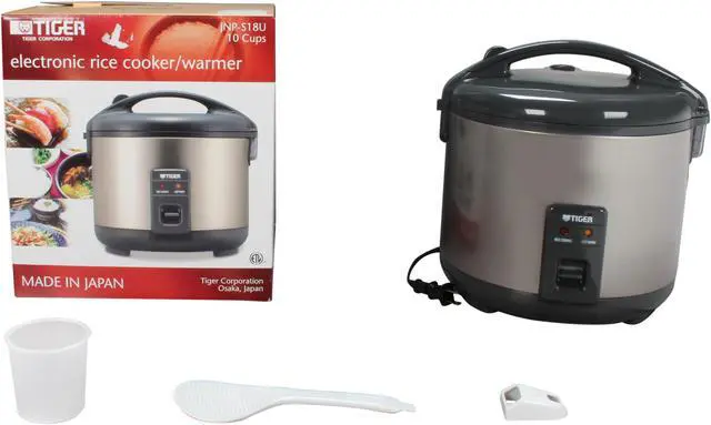 Alt view image 6 of 6 - Tiger JNP-S18U Rice Cooker and Warmer, Stainless Steel Gray, 20 Cups Cooked /10 Cups Uncooked
