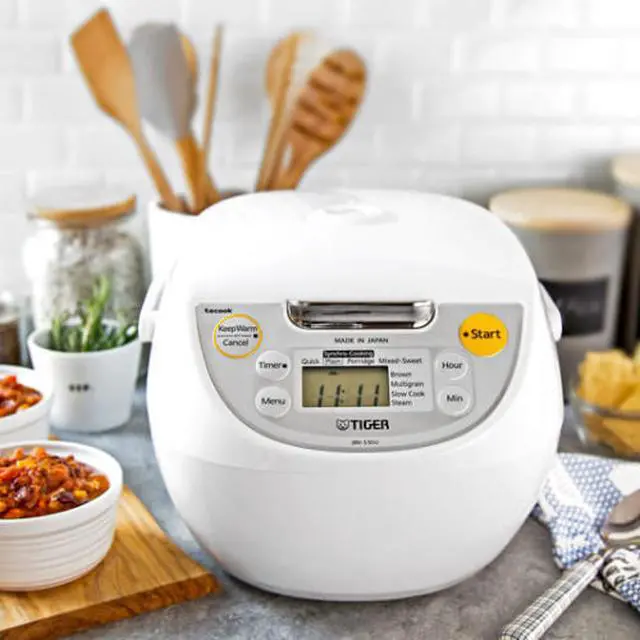 Main image of Tiger JBV-S18U 10-Cup Microcomputer Controlled 4-in-1 Rice Cooker White