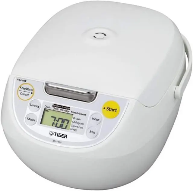 Alt view image 2 of 6 - Tiger JBV-S18U 10-Cup Microcomputer Controlled 4-in-1 Rice Cooker White
