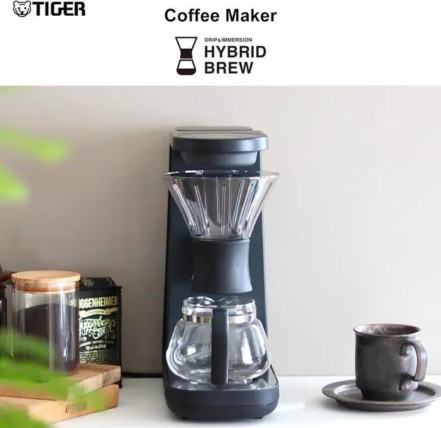 Alt view image 5 of 9 - Tiger Hybrid Automatic Coffee Maker - Pour Over Coffee Maker & Immersion Brewing Coffee Machine, Innovative Design for Outstanding Brew, Black?, 6 Cup, 24 ounce, 0.72L, ADF-A06U