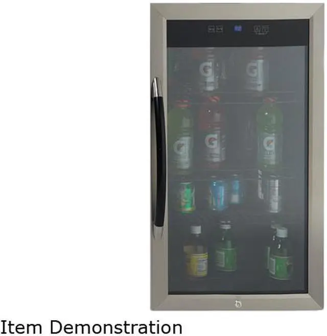Main image of Avanti BCA306SSIS 3.0 cu. ft. Beverage Cooler - Black with Stainless Trim Glass Door