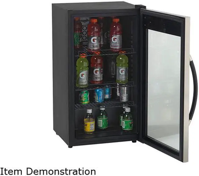 Alt view image 3 of 3 - Avanti BCA306SSIS 3.0 cu. ft. Beverage Cooler - Black with Stainless Trim Glass Door