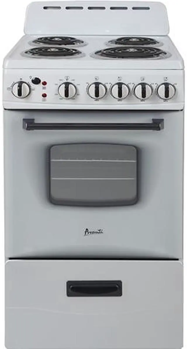 Main image of Avanti 20 inch Electric Range 2.1 Cu. Ft. Oven Capacity ERU200P0W White