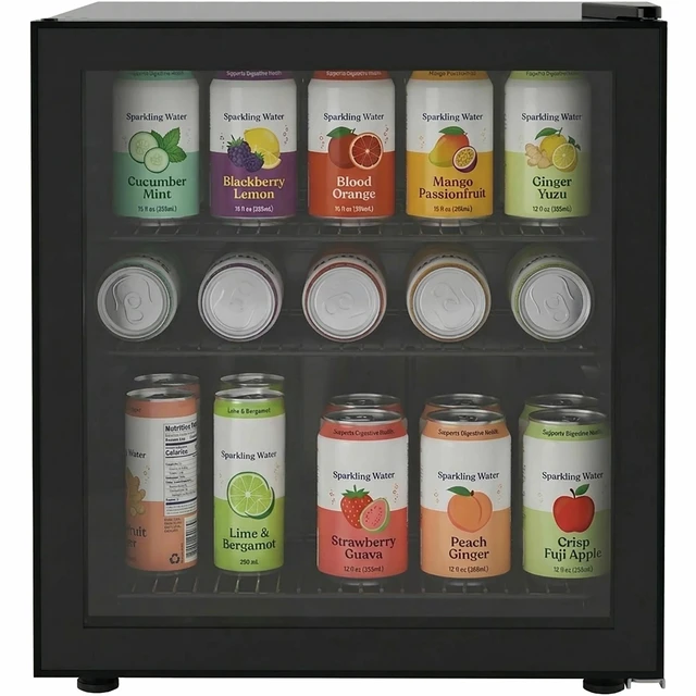 Alt view image 2 of 4 - Avanti 1.7 cu. ft. Beverage Center - 60 Can Capacity - 1.70 ft - Auto-defrost - Reversible - 1.70 ft Net Refrigerator Capacity - 120 V - ACAVBC17F2PG