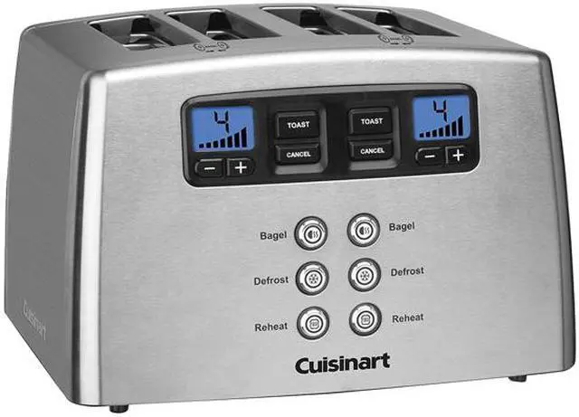 Alt view image 2 of 3 - Cuisinart CPT-440C Stainless Steel Countdown Lever-less 4-Slice Toaster