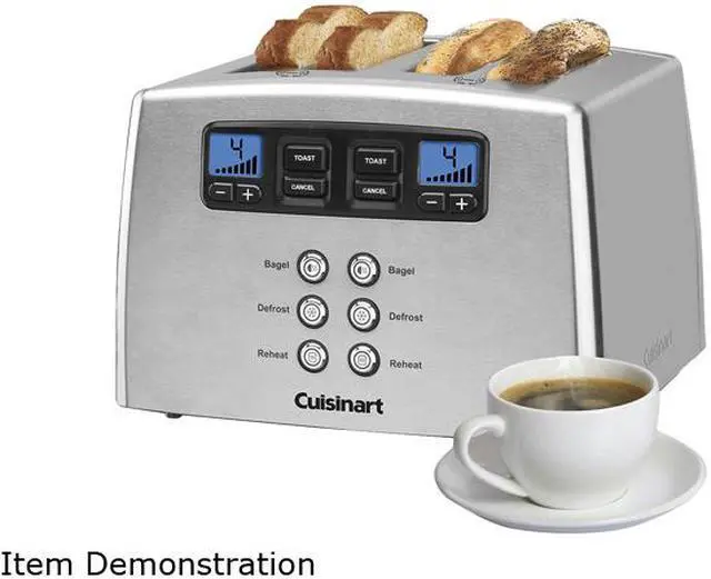 Alt view image 3 of 3 - Cuisinart CPT-440C Stainless Steel Countdown Lever-less 4-Slice Toaster