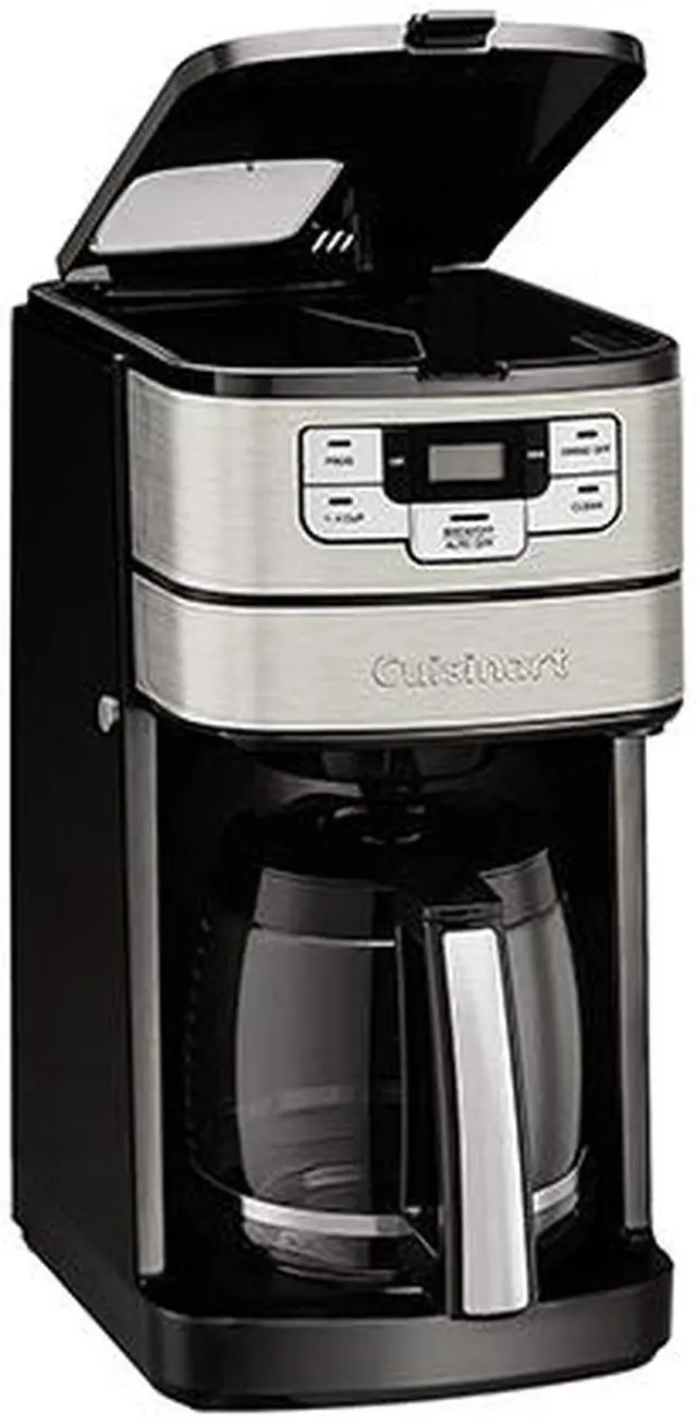 Alt view image 3 of 5 - Cuisinart DGB-400 Black/Stainless Automatic Grind & Brew 12-cup Coffeemaker