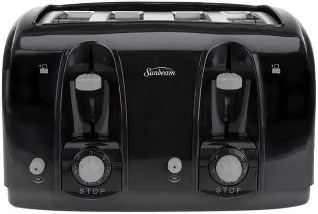 Alt view image 2 of 3 - Sunbeam Extra Wide Slot 4-Slice Toaster, Black (3911100000)